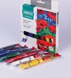 رنگ اکرولیک 6 رنگ ساشه ای
